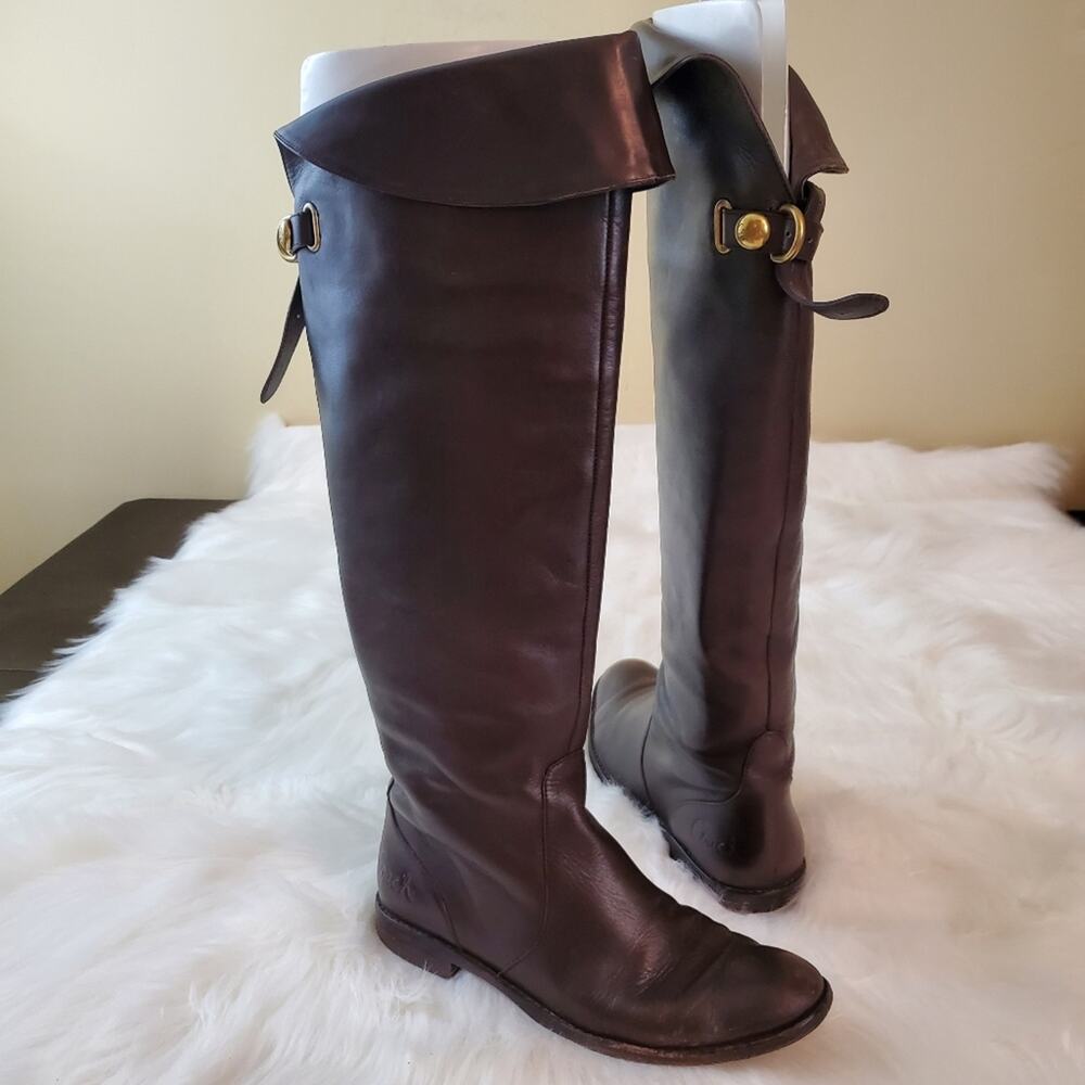 Coach Cheyenne Size 6 Chestnut Leather Riding Boot